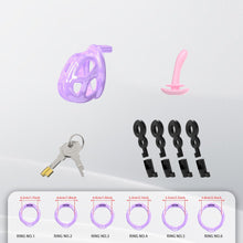 Cargar imagen en el visor de la galería, Upgrade Invisible Purple Cobra Chastity Cage 1

