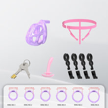 Cargar imagen en el visor de la galería, Upgrade Invisible Purple Cobra Chastity Cage 4

