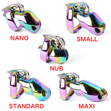 Carica l'immagine nel visualizzatore di Gallery, V4 Rainbow Steel Chastity Cage 
