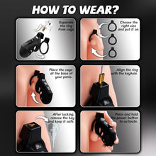 Carica l'immagine nel visualizzatore di Gallery, App-Controlled Vibrating Chastity Cage

